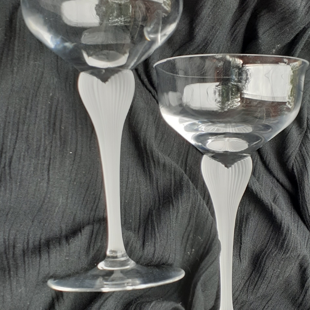 Misaka Sea Mist Champagne glasses-2 for 1 price